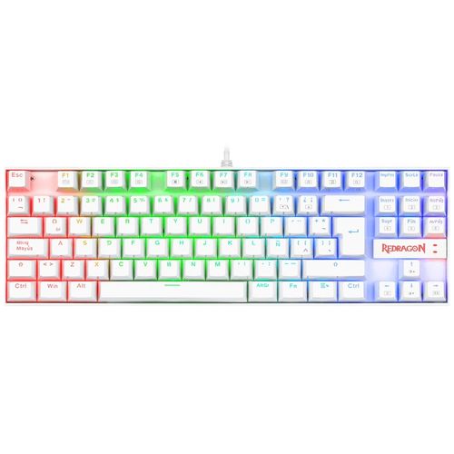 Teclado Redragon Kumara K552 Mecánico RGB Blanco