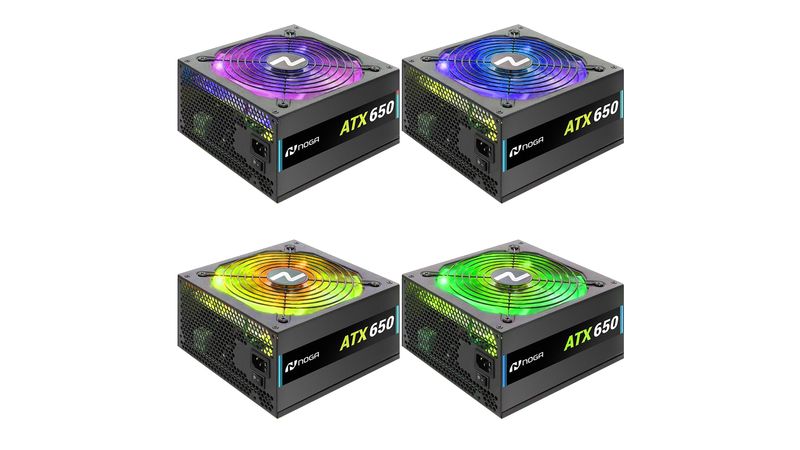 fuente 650w RGB NOGA ATX - Electrónica ciares