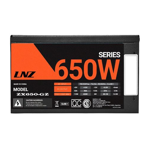 Fuente LNZ 650W ZX650-GZ