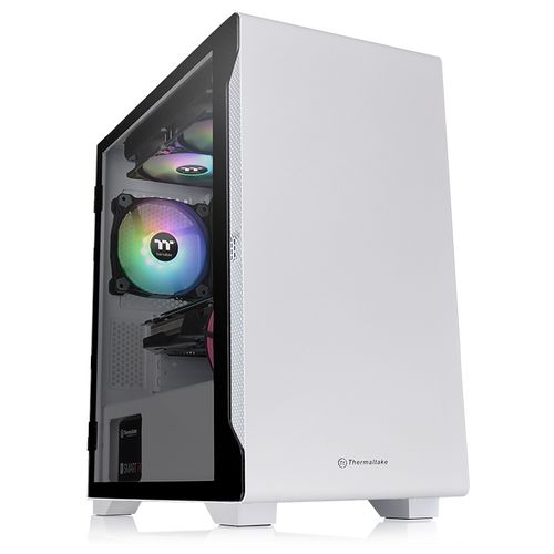 Gabinete Thermaltake S100 Mid Tower TG FANX1 White
