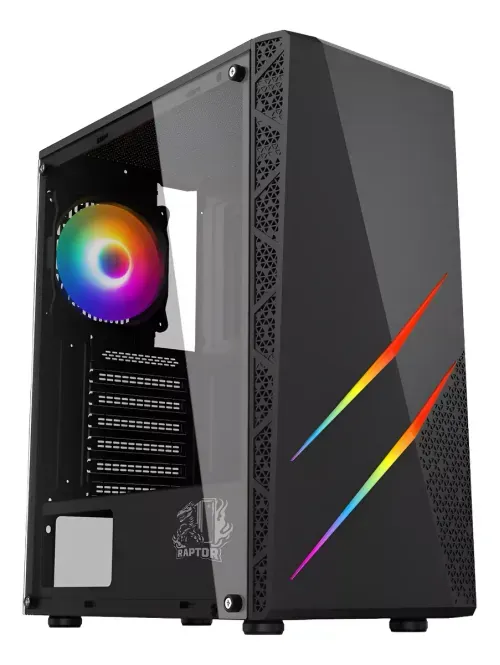 Gabinete Raptor Blaze Force TG Mid Tower RGB FANX1