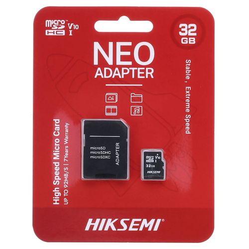 Memoria MicroSD 32GB Hiksemi Neo con adaptador