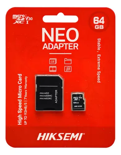 Memoria microSD 64GB Hiksemi Neo con adaptador