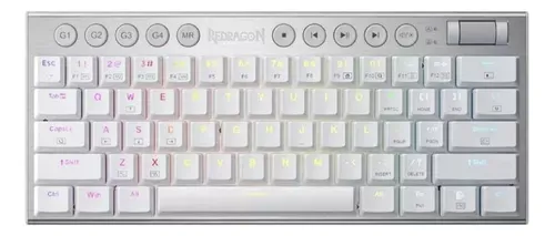 Teclado Redragon Horus Mini K632W Mecánico RGB White