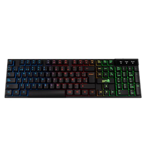 Teclado Raptor Fireclaw M104 Retroiluminado Rainbow Gaming Membrana USB