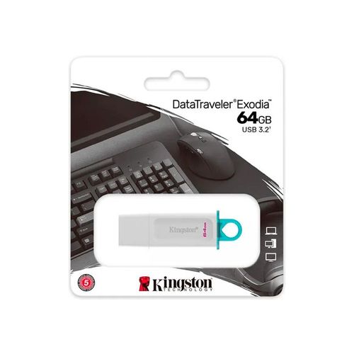Pendrive 64GB Kingston DTX Blanco