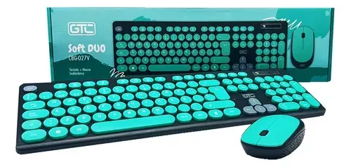 Kit GTC CBG-027V Duo Verde Soft Teclado y Mouse Verde