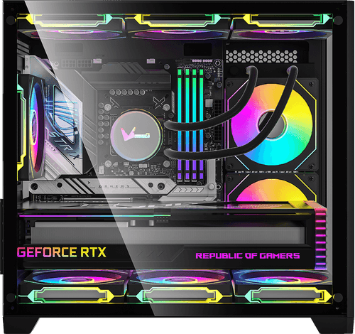 Gabinete Formula V Crystal Z5 1F FRGB Black
