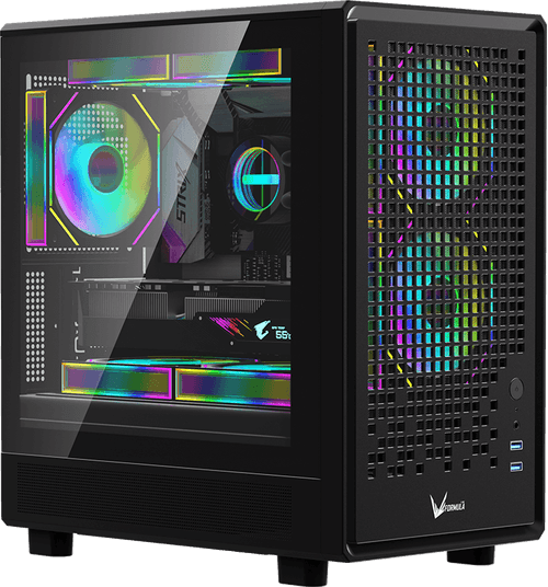 Gabinete Formula V Air MESH G2 3F FRGB Black