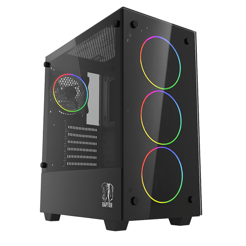 Gabinete Raptor Sentinel TG MT RGB FANX4