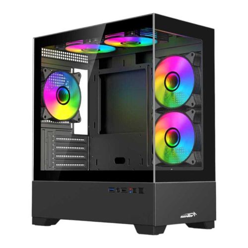 Gabinete Sentey H30 GS-6130 ARGB 5 Fan Black