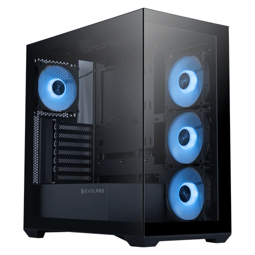 Gabinete Evolabs Progression EVO-305AB C/FAN Black