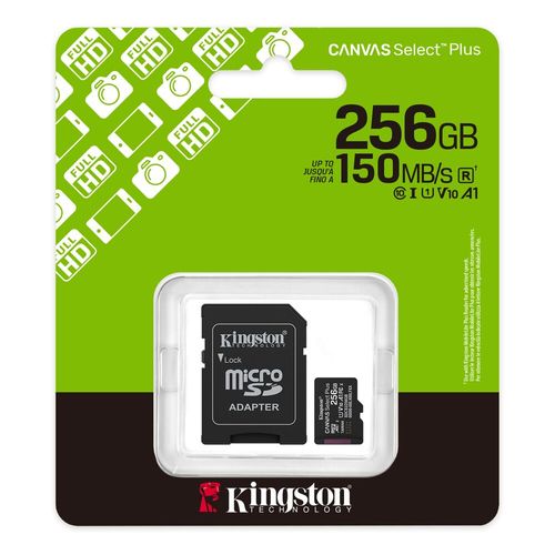 Memoria MicroSD 256GB Kingston SDCS3 150MB