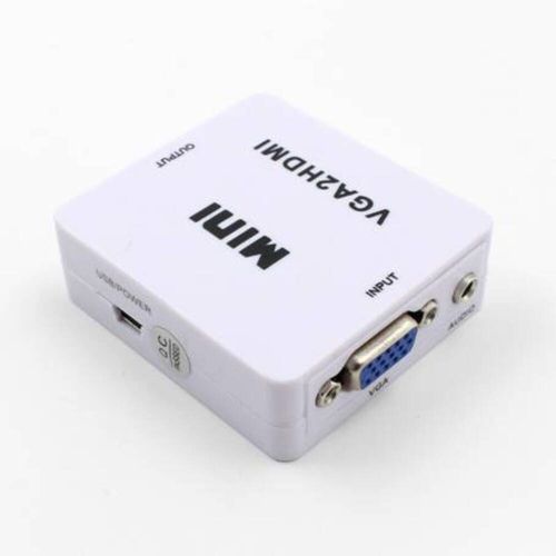 Adaptador VGA (H) a HDMI (H) con entrada de audio y fuente