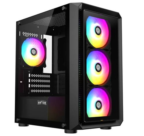 Gabinete Raptor Infinity Glass TG X2 MT RGB FANX4