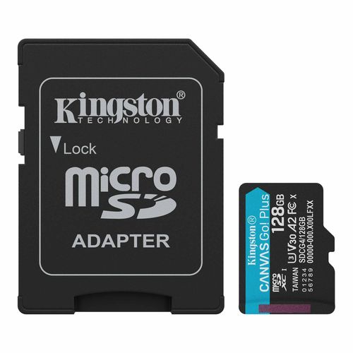 Memoria MicroSD 128GB Kingston Canvas Go! Plus G4