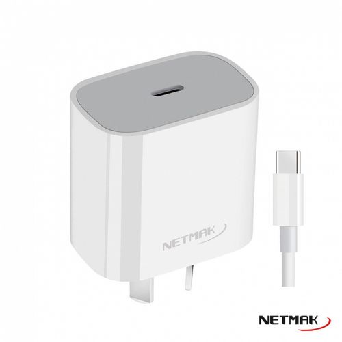 Cargador Celular Netmak 20W USB-C con Cable