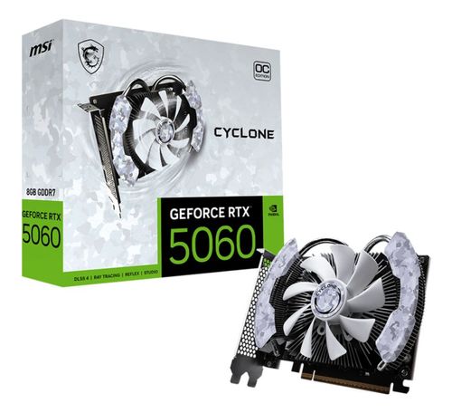 Placa de video MSI GeForce RTX 5060 Cyclone OC 8GB