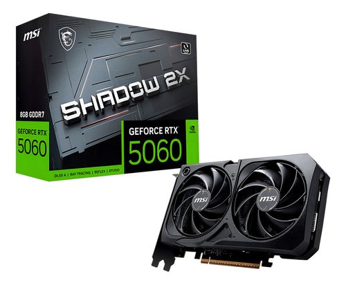 Placa de video MSI GeForce RTX 5060 Shadow 2x OC 8GB