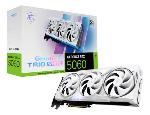 Placa de video MSI GeForce RTX 5060 Gaming Trio OC 8GB White