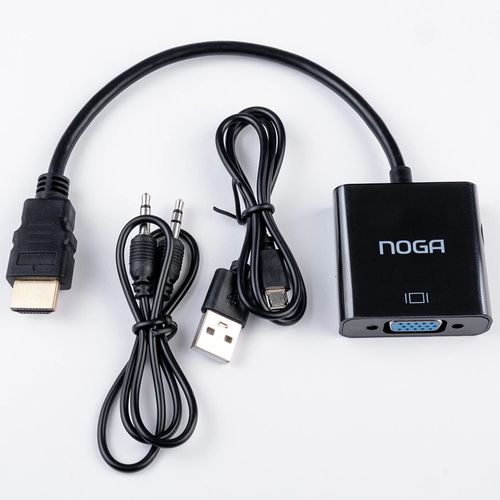 Adaptador Conversor HDMI a VGA Audio 3.5mm con Cable