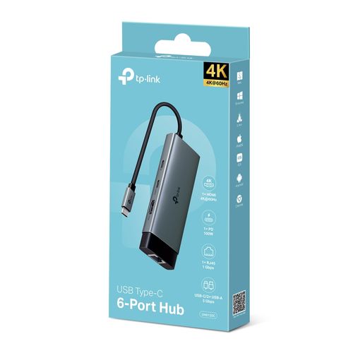 Hub USB TP-Link UH6120C 6 en 1 HDMI/ETH/USB