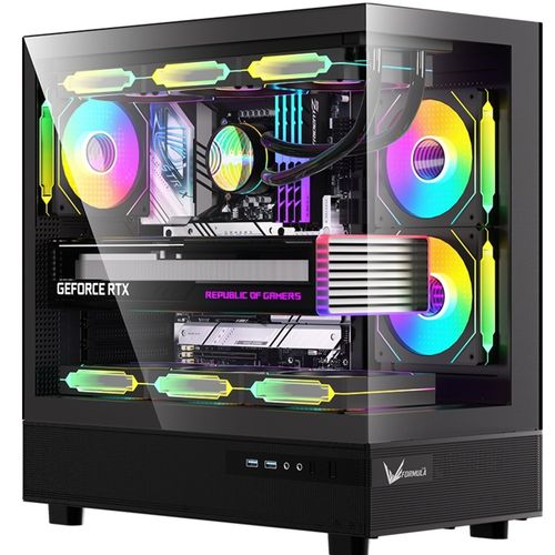 Gabinete Formula V Crystal Z8 FLOE 6F ARGB Black