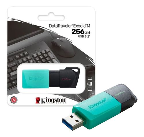 Pendrive 256GB Kingston DataTraveler Exodia M DTXM USB 3.2 Verde