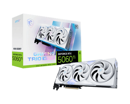 Placa de video MSI GeForce RTX 5060 Ti Gaming Trio OC 8GB White