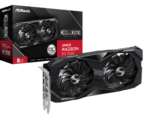 Placa de video Asrock Radeon RX 7600 Challenger Dark OC 8GB