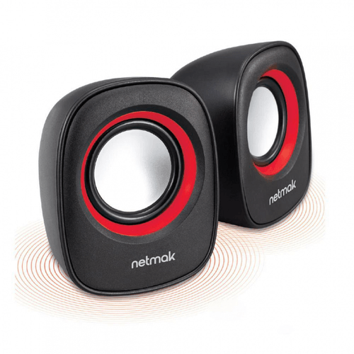 Parlante Netmak NM-9025 2.0 USB Rojo