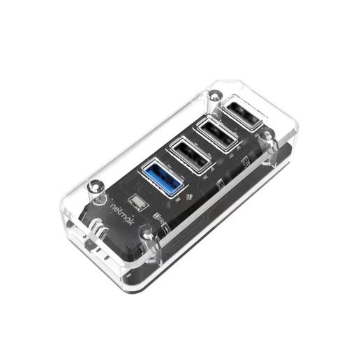 Hub USB Netmak NM-AC12 4 puertos USB 2.0 y USB 3.0