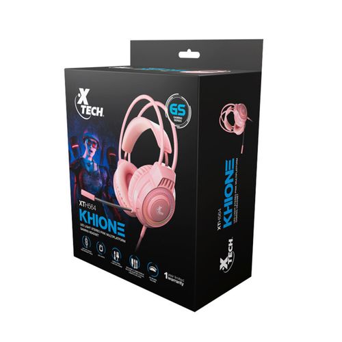 Auricular X-Tech Gamer XTH564 Rosa