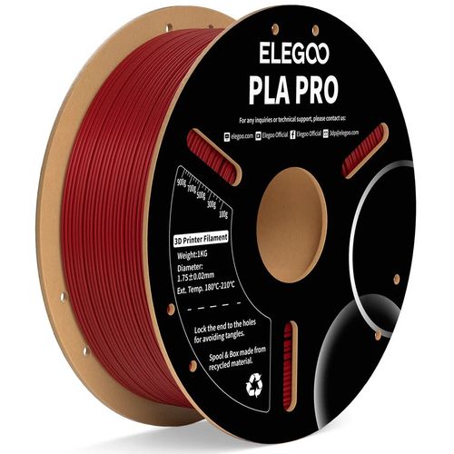 Filamento Elegoo PLA Pro Rojo Borgoña 1.75mm 1kg