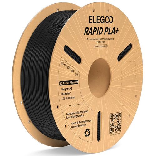 Filamento Elegoo PLA+ Rápido Negro 1.75mm 1kg