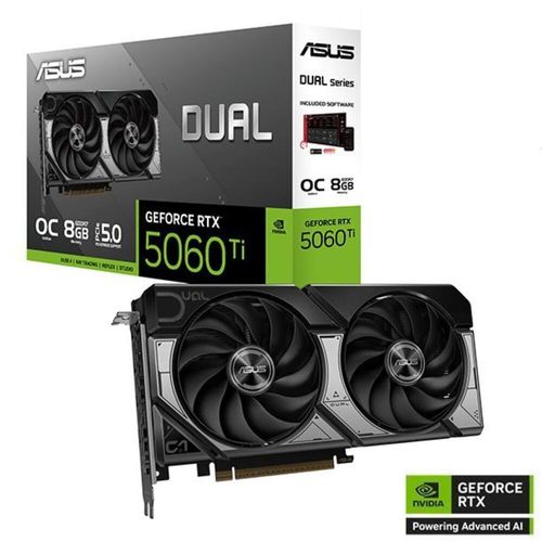 Placa de video ASUS Dual GeForce RTX 5060 Ti 8GB