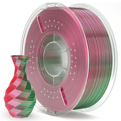 Filamento Elegoo Silk PLA Verde Rojo 1.75mm 1kg